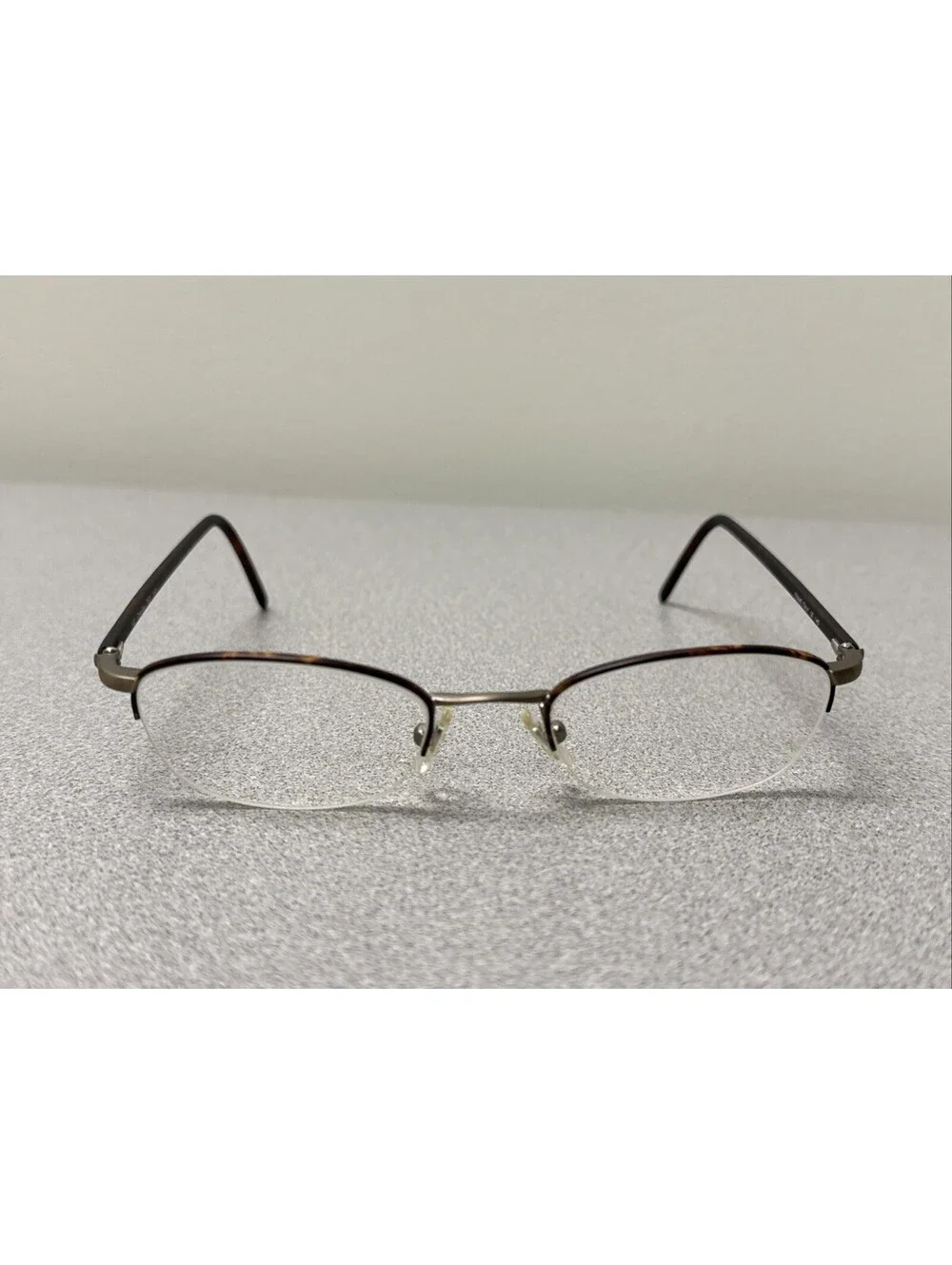 Calvin Klein Eyeglasses ITALY 353-557 Half Rim Tortoise Brown Metal 49[]20-140